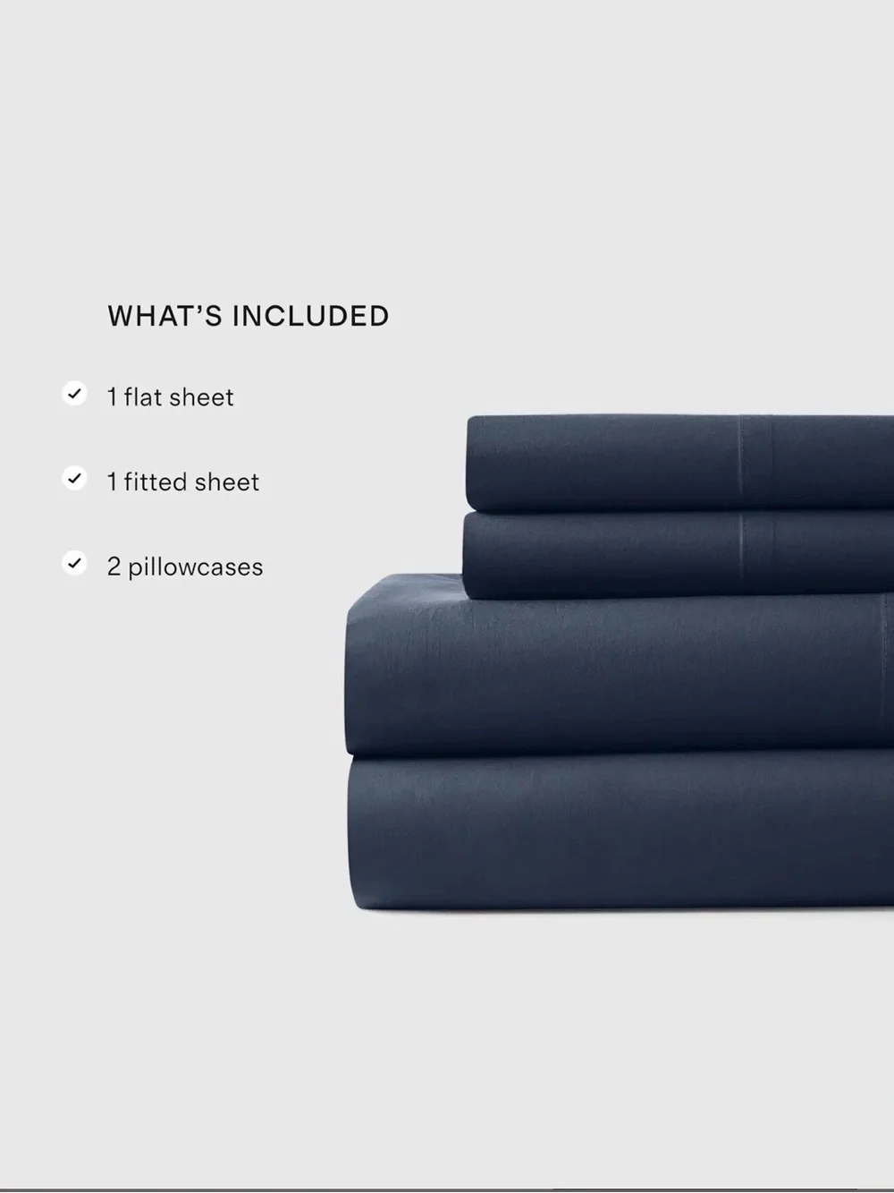 Quince Organic Crisp Percale Sheet Set - Split King - Navy